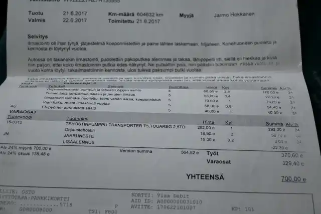 Harmaa Henkilöauto, Volkswagen Transporter – ASI-848