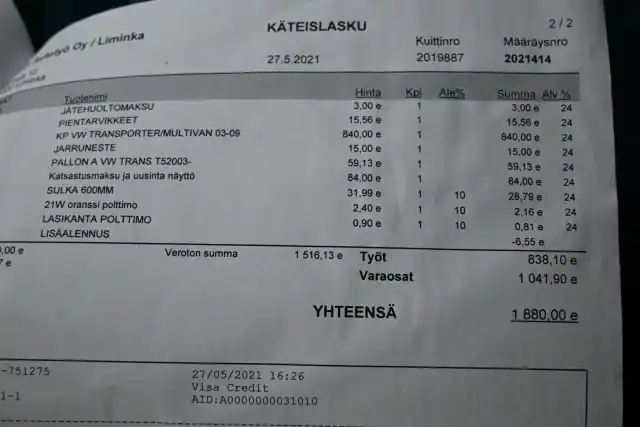 Harmaa Henkilöauto, Volkswagen Transporter – ASI-848