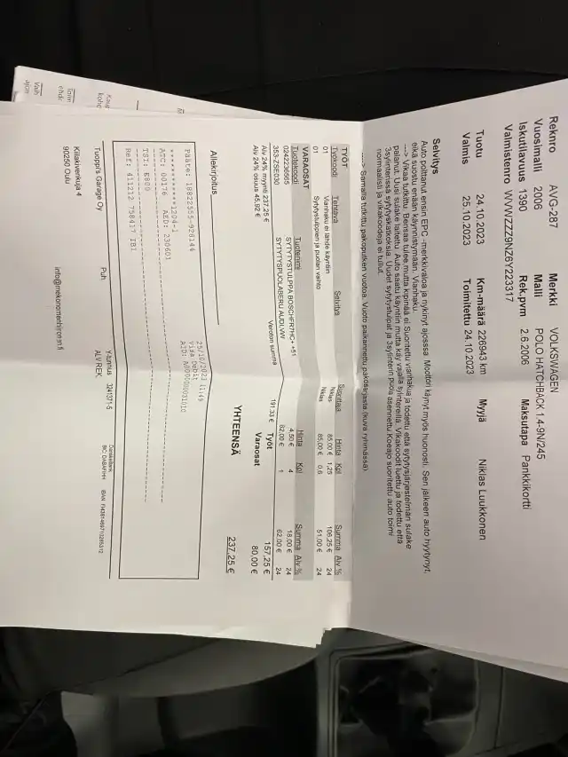Harmaa Viistoperä, Volkswagen Polo – AVG-287