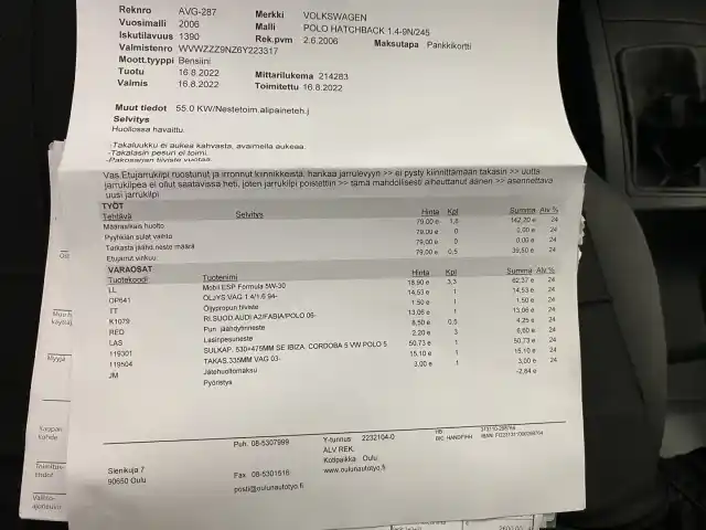 Harmaa Viistoperä, Volkswagen Polo – AVG-287