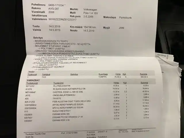 Harmaa Viistoperä, Volkswagen Polo – AVG-287
