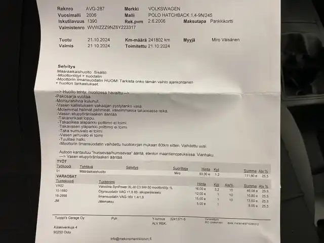 Harmaa Viistoperä, Volkswagen Polo – AVG-287