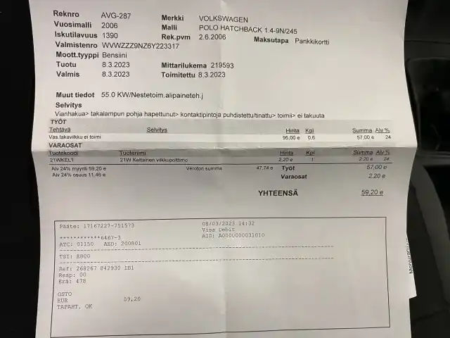Harmaa Viistoperä, Volkswagen Polo – AVG-287