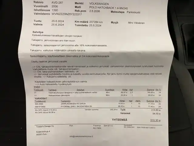 Harmaa Viistoperä, Volkswagen Polo – AVG-287