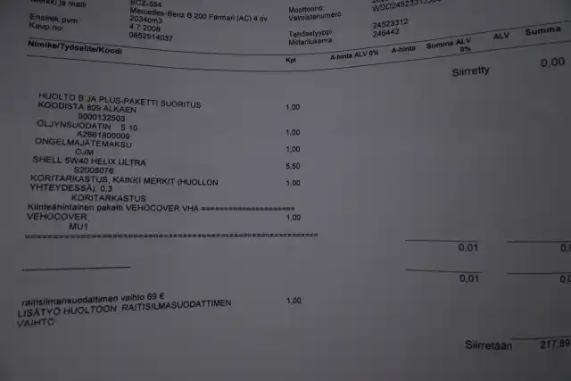 Punainen Tila-auto, Mercedes-Benz B – BCZ-584