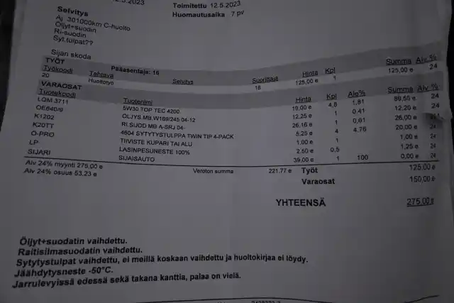 Punainen Tila-auto, Mercedes-Benz B – BCZ-584