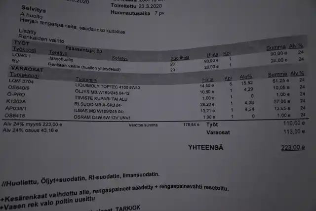 Punainen Tila-auto, Mercedes-Benz B – BCZ-584