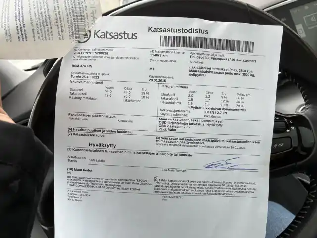 Sininen Viistoperä, Peugeot 308 – BSM-474