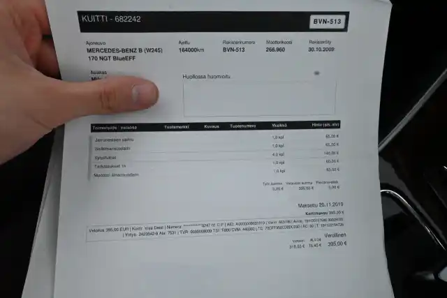 Harmaa Tila-auto, Mercedes-Benz B – BVN-513