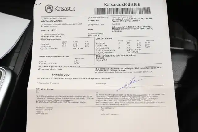 Valkoinen Maastoauto, Mercedes-Benz ML – EMU-781