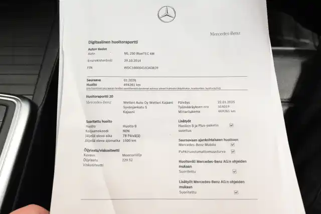 Valkoinen Maastoauto, Mercedes-Benz ML – EMU-781