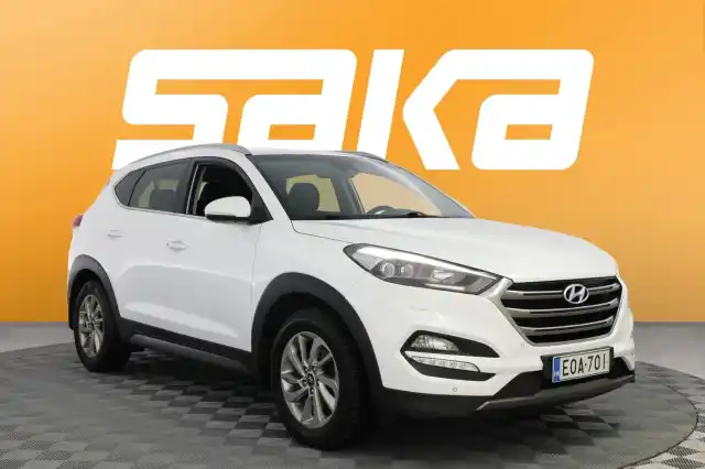 Valkoinen Maastoauto, Hyundai Tucson – EOA-701