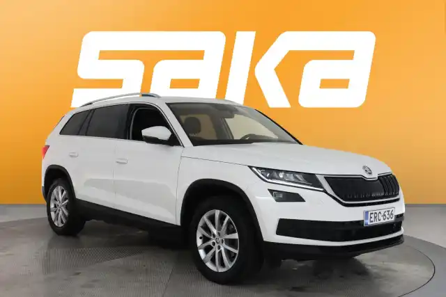 Valkoinen Maastoauto, Skoda Kodiaq – ERC-636