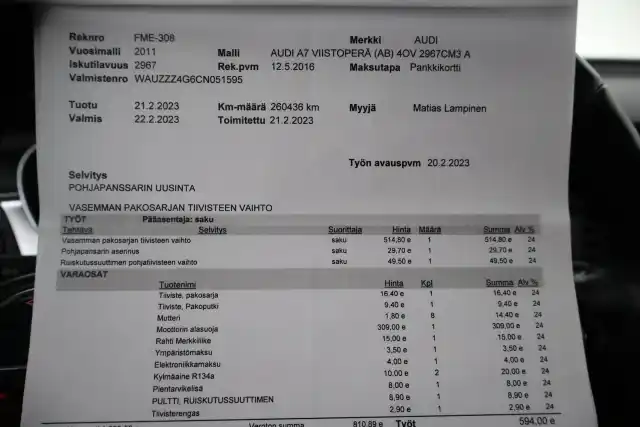 Ruskea Viistoperä, Audi A7 – FME-308