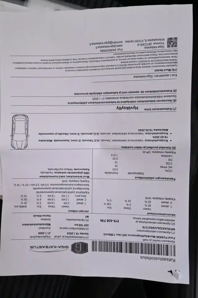 Musta Tila-auto, Ford Fusion – IYX-436
