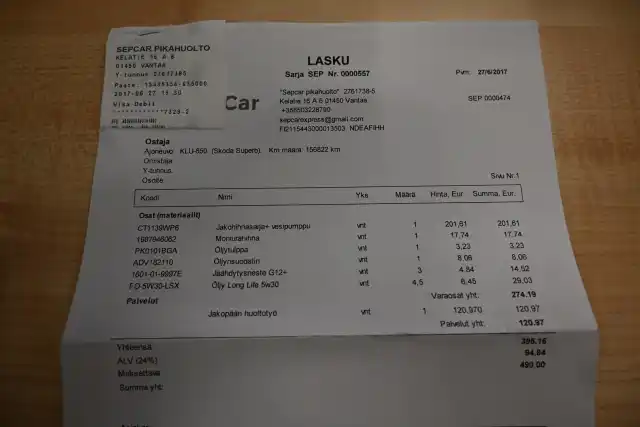 Harmaa Farmari, Skoda Superb – KLU-650