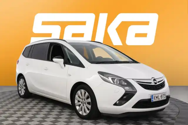 Valkoinen Tila-auto, Opel Zafira Tourer – KML-973