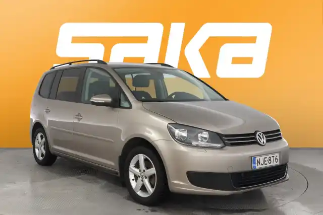 Ruskea (beige) Tila-auto, Volkswagen Touran – NJE-876