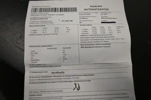 Harmaa Farmari, Volkswagen Golf Variant – XTI-562
