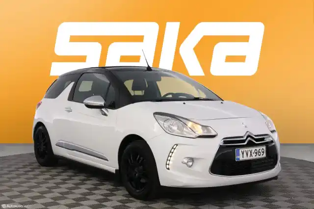Valkoinen Avoauto, Citroen DS3 – YVX-969